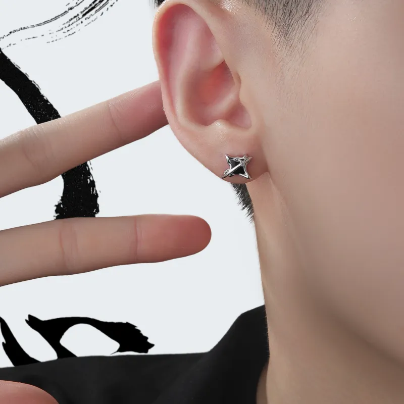 MAGICPOLE 999 Fine Silver, Zircon Stud Earrings Unisex Silver, Birthday Anniversary-5