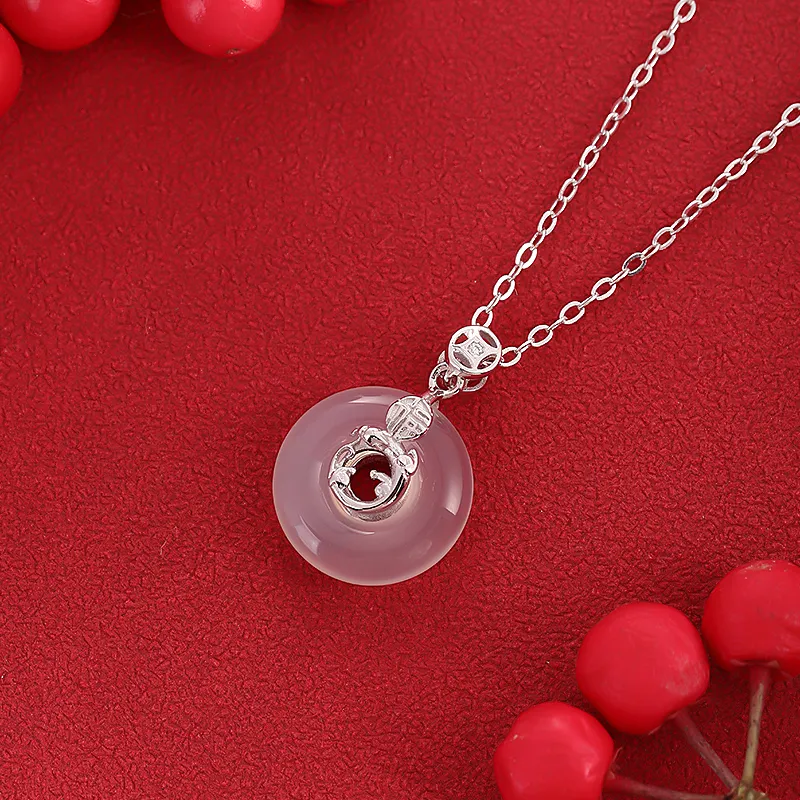 MAGICPOLE Chalcedony Jade Necklaces Women's-4