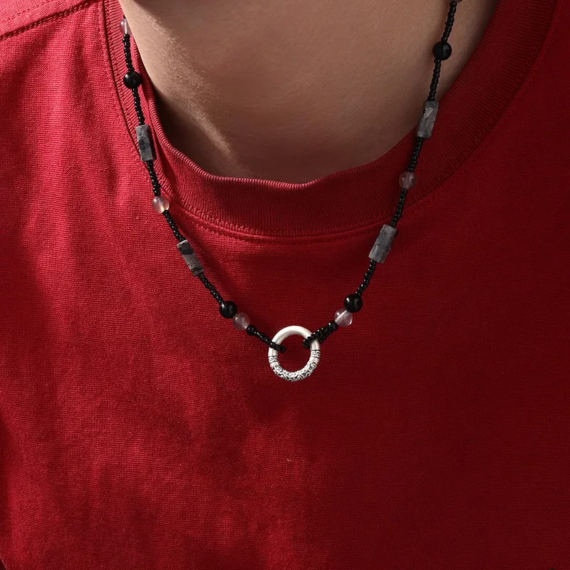 MAGICPOLE Agate Necklaces Men's-3