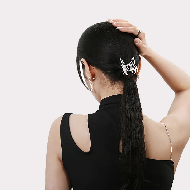 MAGICPOLE Alloy Hair Clips Women's Silver/Pink-4