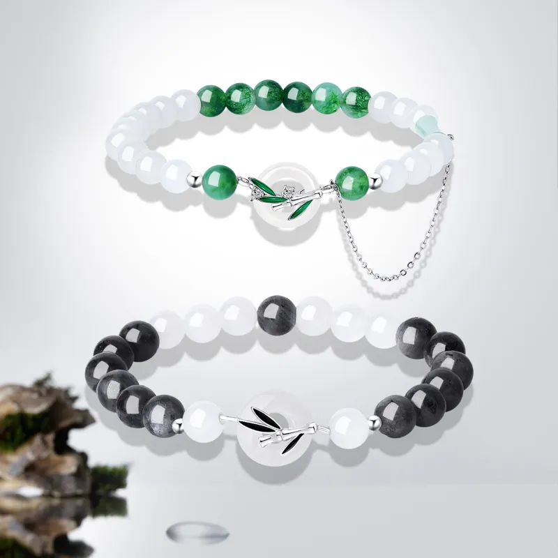 MAGICPOLE Chalcedony Jade Bracelets Unisex-8