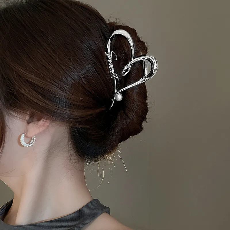 MAGICPOLE Alloy, Artificial Pearl Hair Clips Women's Silver-3
