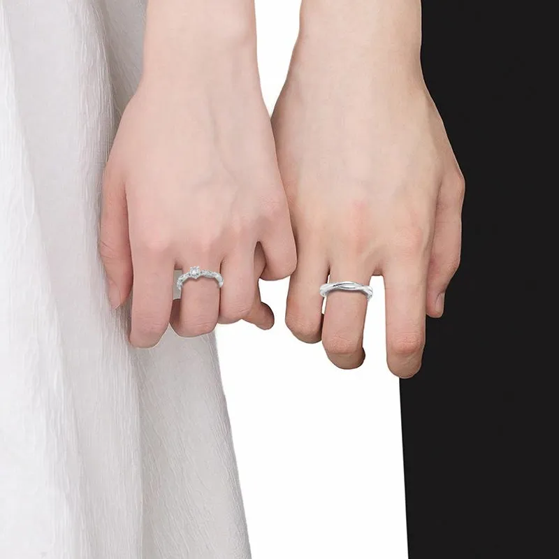 MAGICPOLE Zircon Rings Unisex Silver-7