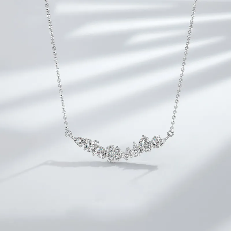 MAGICPOLE 999 Fine Silver Zircon Necklaces Women's Silver Gift Box Sets-2