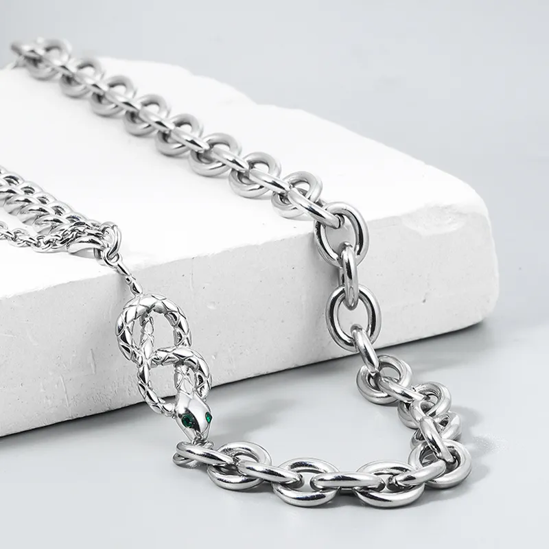 MAGICPOLE Titanium Steel Necklaces Men's Silver-2