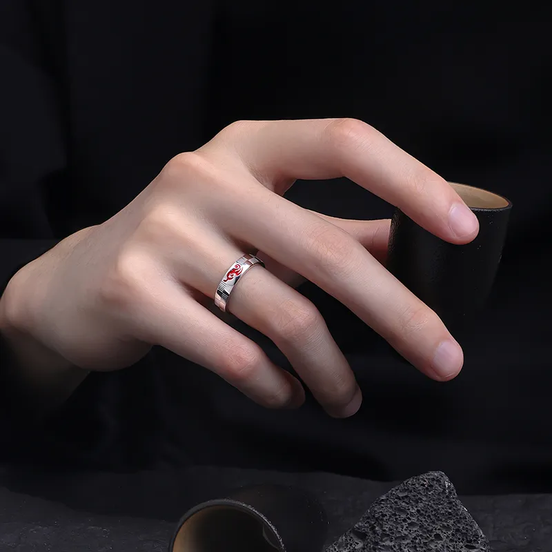 MAGICPOLE 999 Fine Silver Rings Men's Silver-1