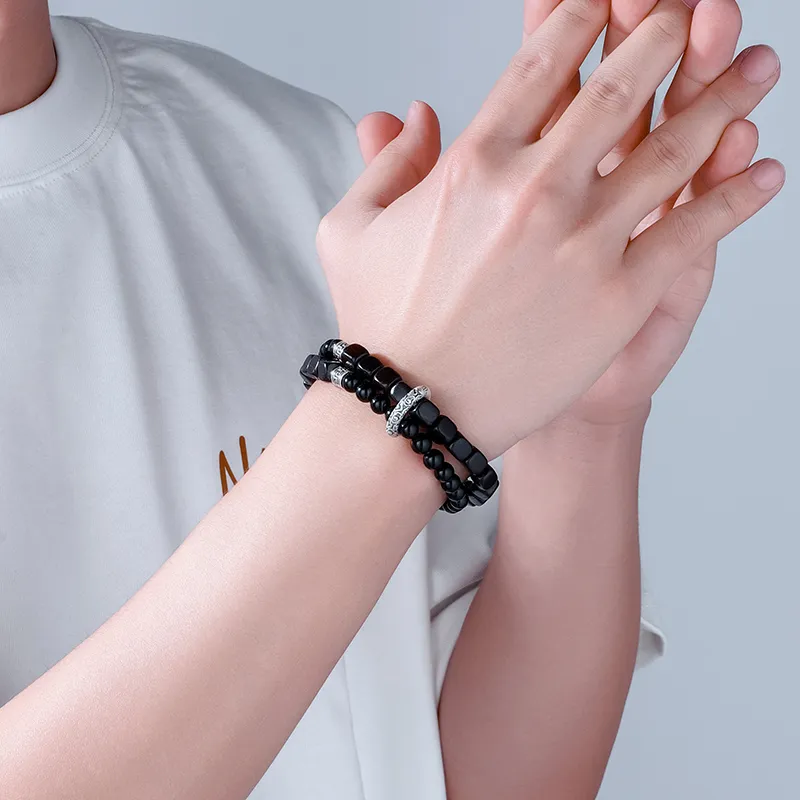MAGICPOLE Obsidian Bracelets Men's-5