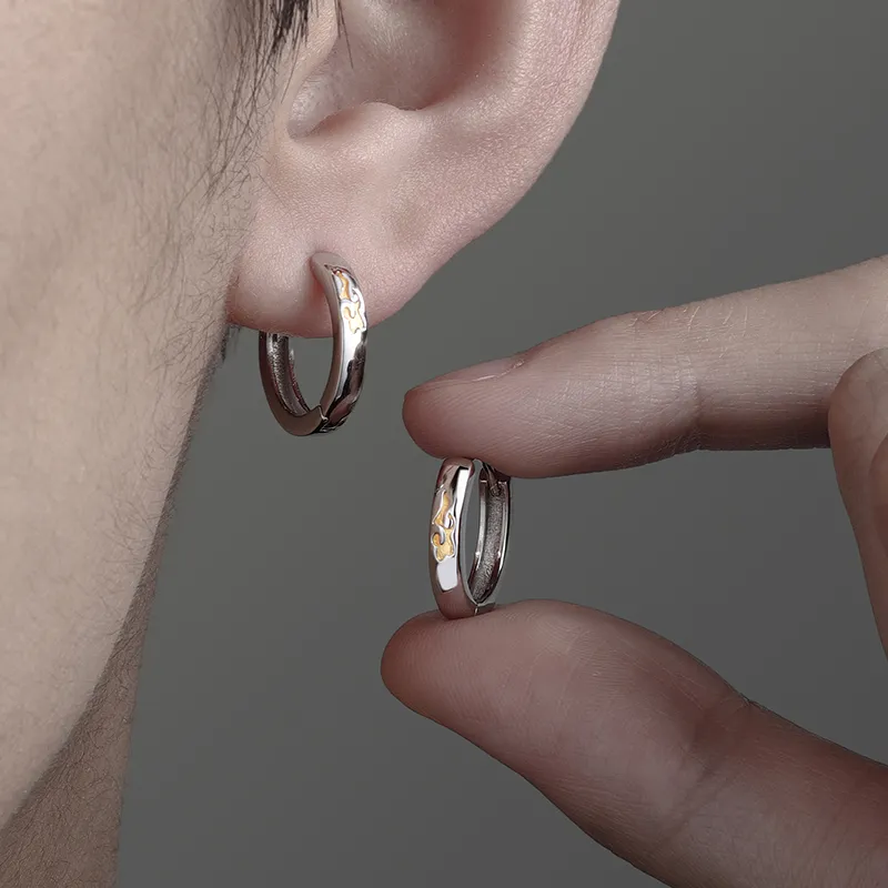 MAGICPOLE 999 Fine Silver Earrings Men's Silver-4