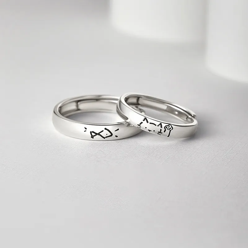 MAGICPOLE Sterling Silver Rings Unisex Silver-4