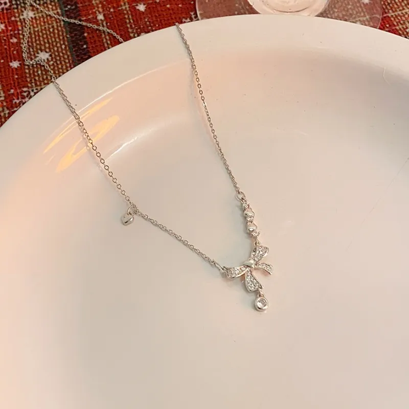 MAGICPOLE 925 Sterling Silver With Zircon Necklaces Women's Silver, Love Confession Box-4