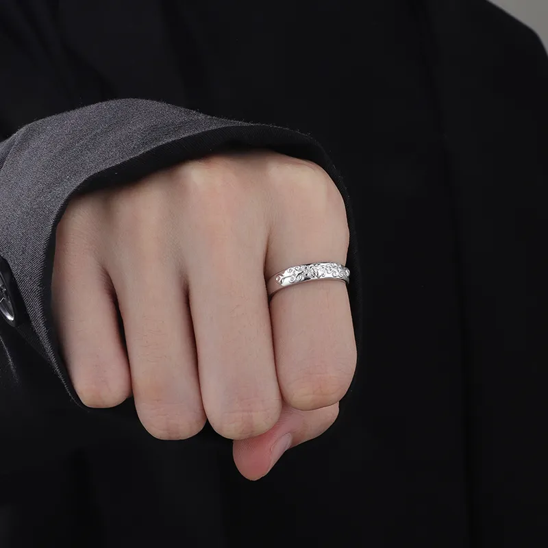 MAGICPOLE 999 Fine Silver Rings Men's Silver-5