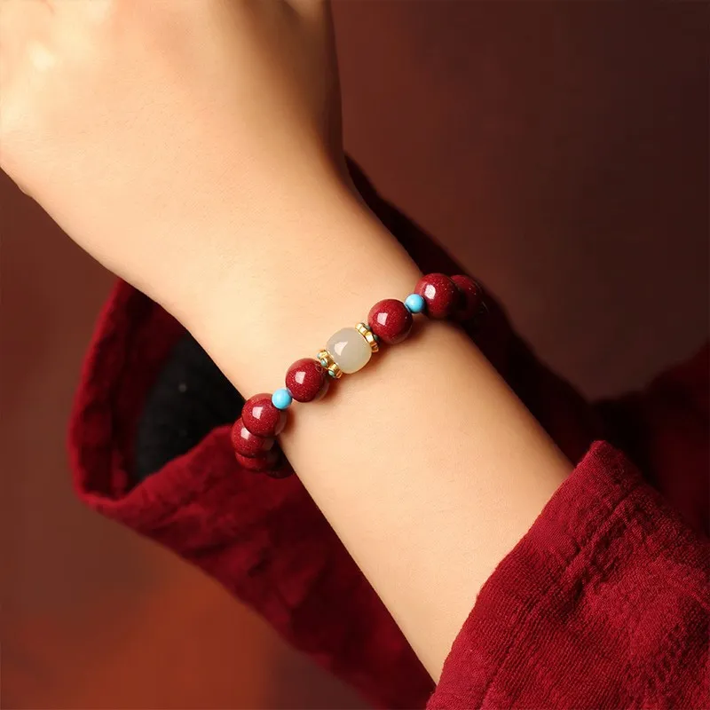 MAGICPOLE Reconstructed Cinnabar Bracelets Women's-4