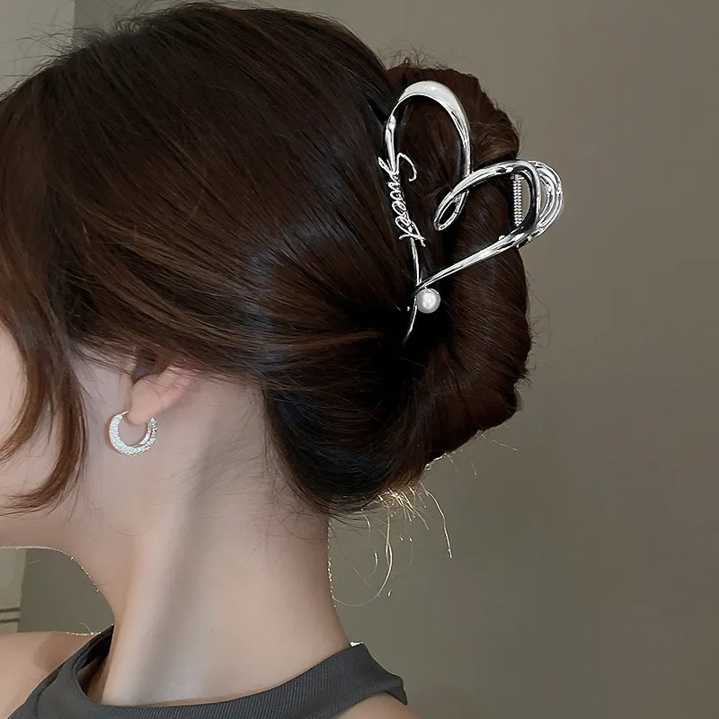 MAGICPOLE Alloy, Artificial Pearl Hair Clips Women's Silver-1
