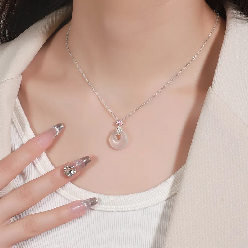 MAGICPOLE Chalcedony Jade Necklaces Women's-1
