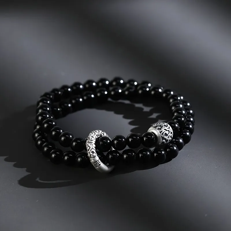 MAGICPOLE Processing Obsidian Bracelets Men's-4