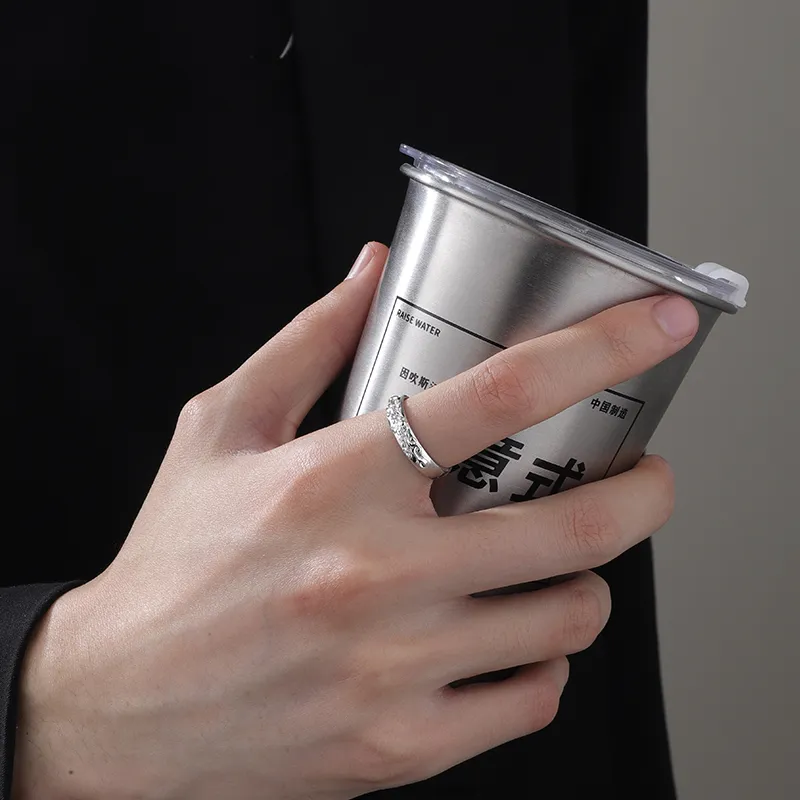 MAGICPOLE 999 Fine Silver Rings Men's Silver-3