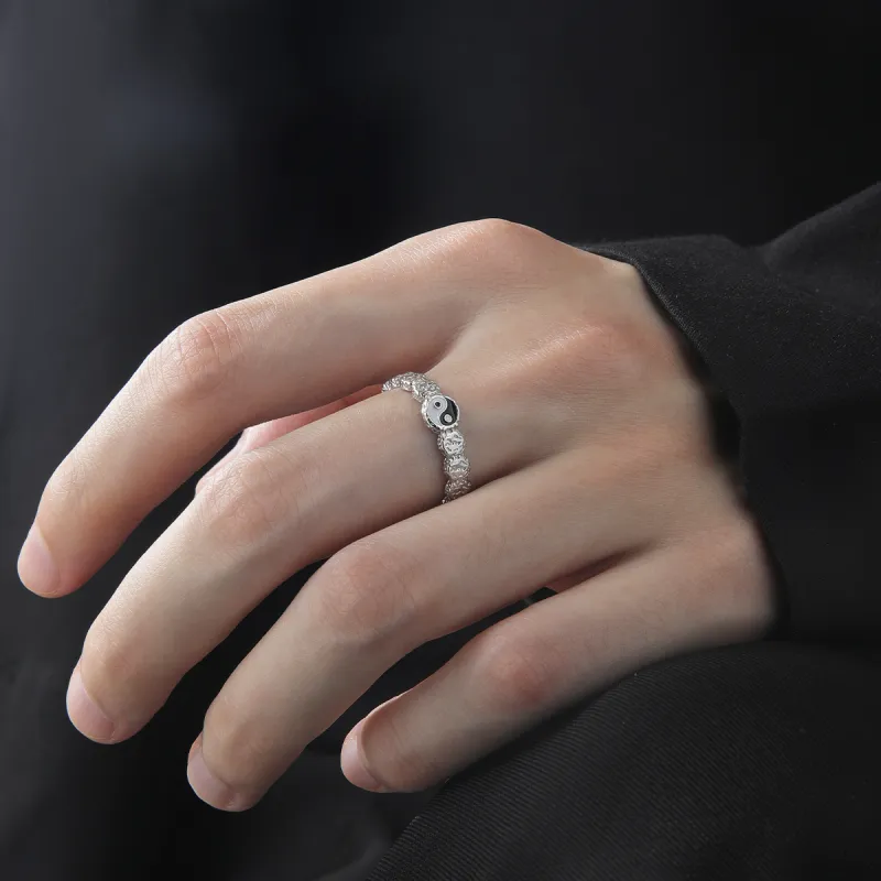 MAGICPOLE 999 Fine Silver Rings Men's Silver Birthday Anniversary-2