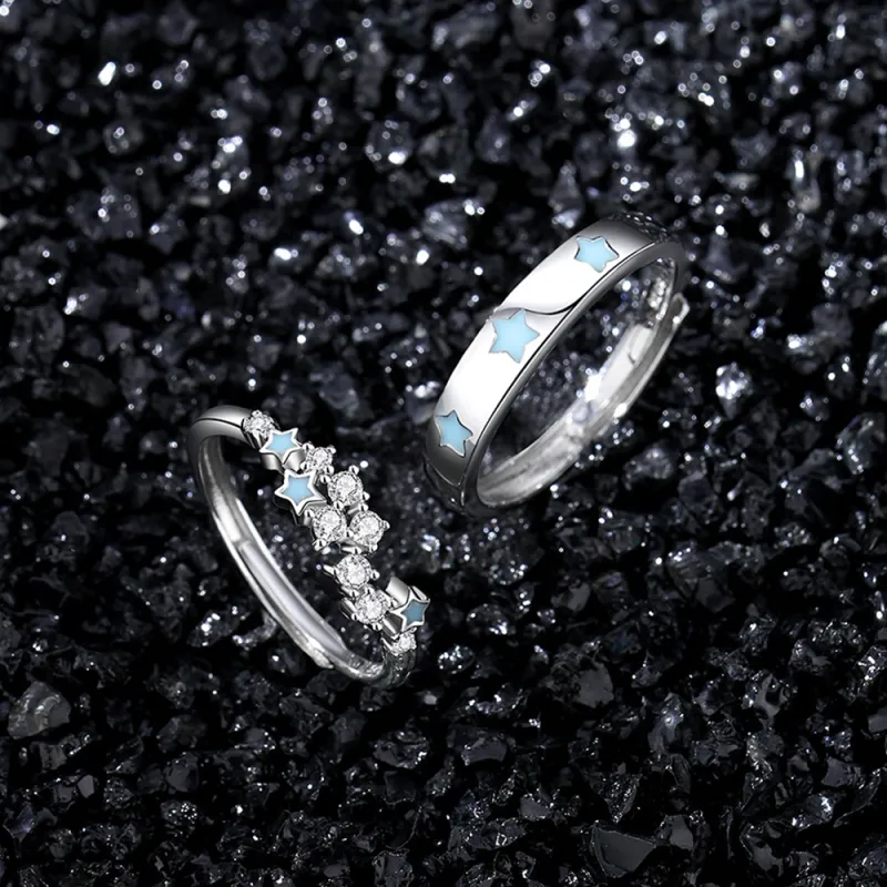MAGICPOLE S925 Silver With Zircon Rings Unisex Silver-2