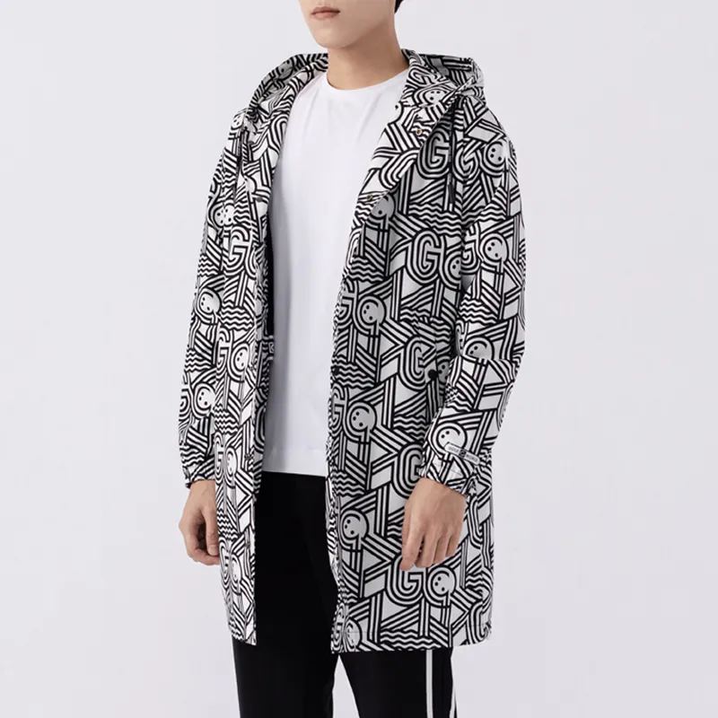 GOLF Trench Coats Men White-3