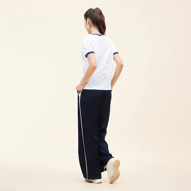 GOLF SS24 Knitted Fabric Casual Pants Women's Navy Blue-3