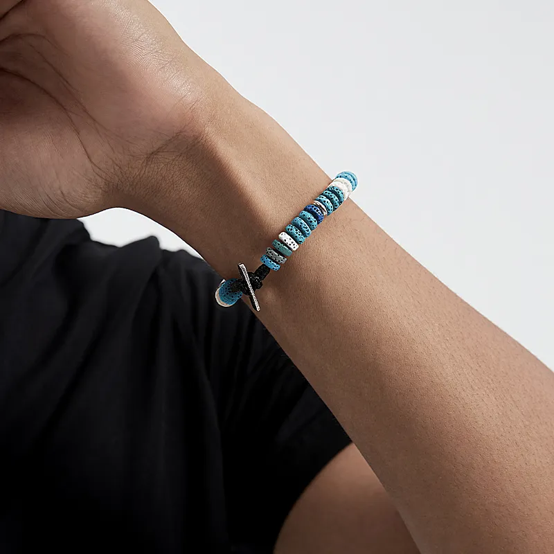 SUSOOK Volcanic Stone Bracelets Unisex Lake Blue-3