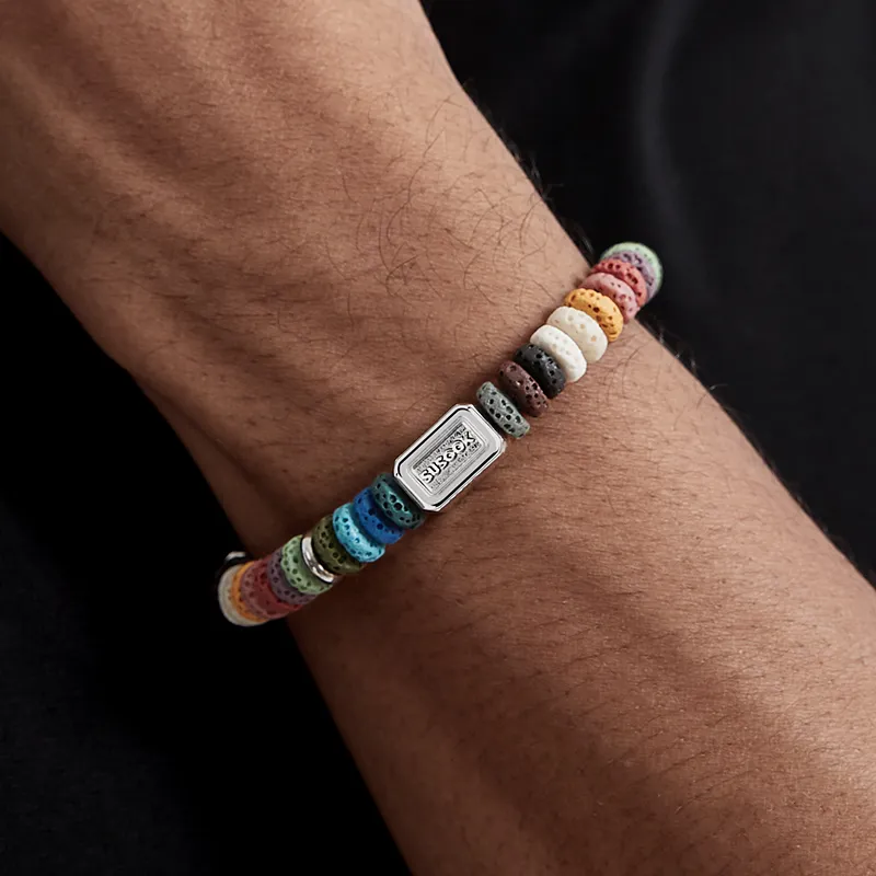 SUSOOK Volcanic Stone Bracelets Unisex Dopamine Dressing-1