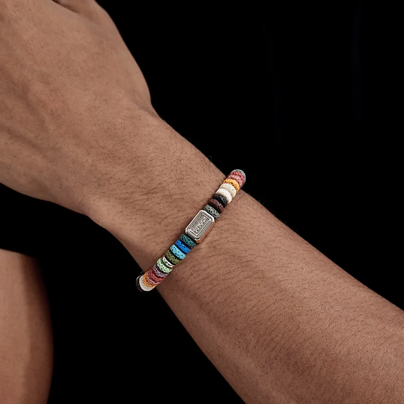 SUSOOK Volcanic Stone Bracelets Unisex Dopamine Dressing-5