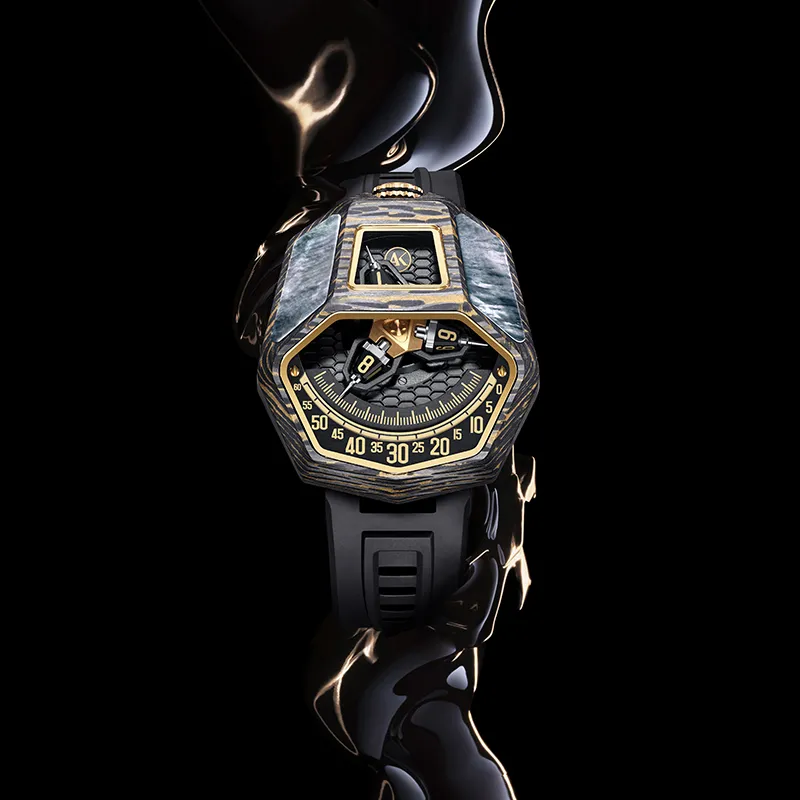 ATOWAK Mamba Snake Series Venom Automatic Mechanical Movement Watch Men's Watches Gold Dial-3