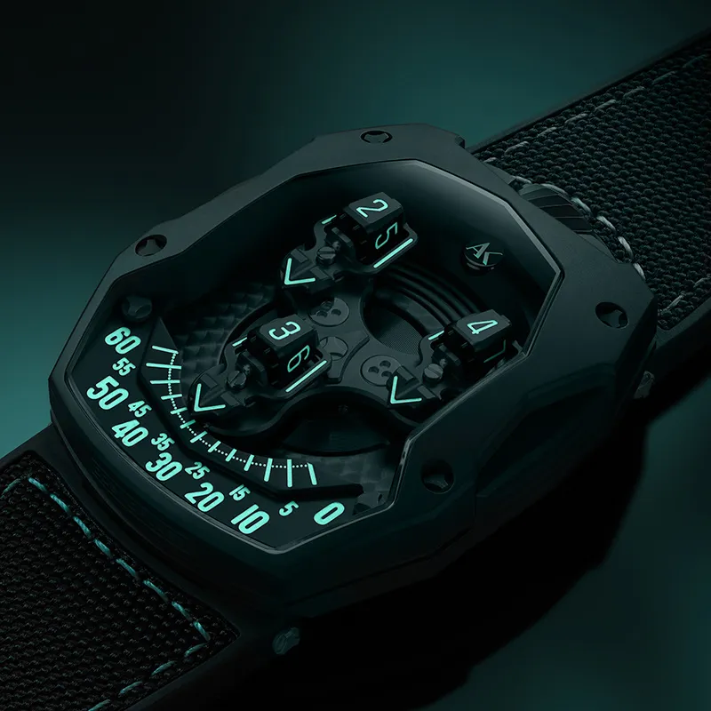 ATOWAK Galaxy Fleet Collection Automatic Mechanical Movement Watch Men's Watches Black Dial-6