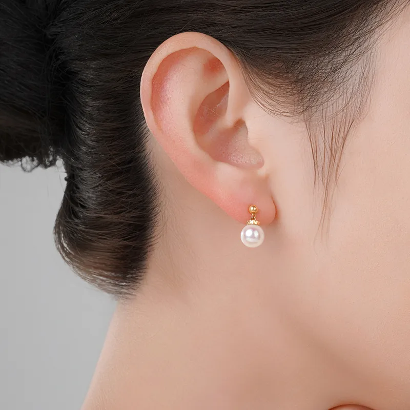 Tahiti Pearl Stud Earrings Women's-2
