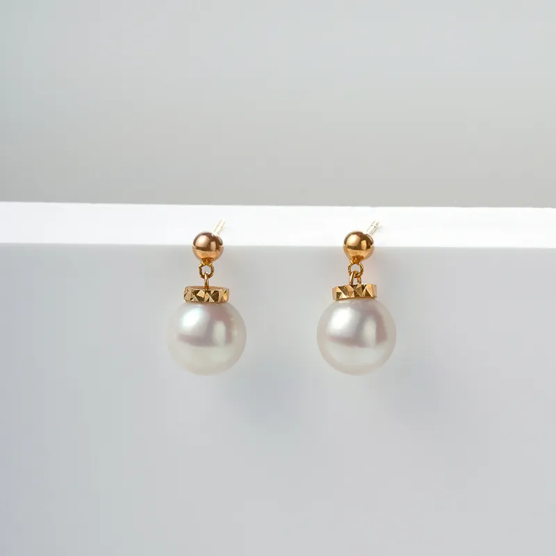 Tahiti Pearl Stud Earrings Women's-6