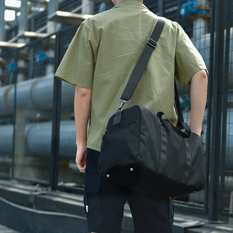Yohji Kimura Polyester Gym Bag Travel Bag Large Size Men's Black-8