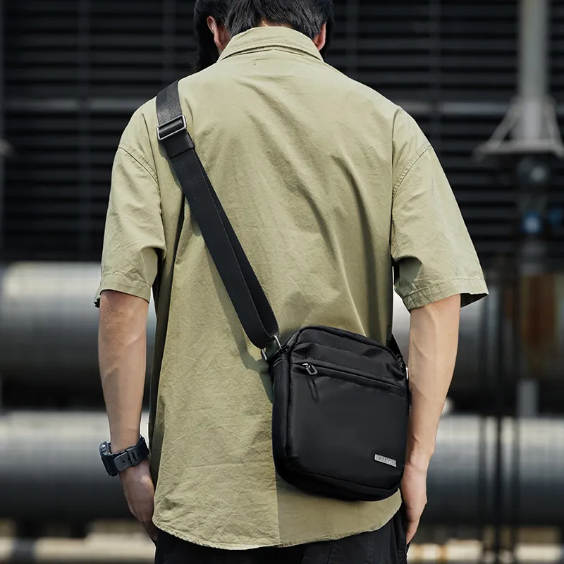 Yohji Kimura Oxford Shoulder Bag, Crossbody Bag Regular Unisex Black-8