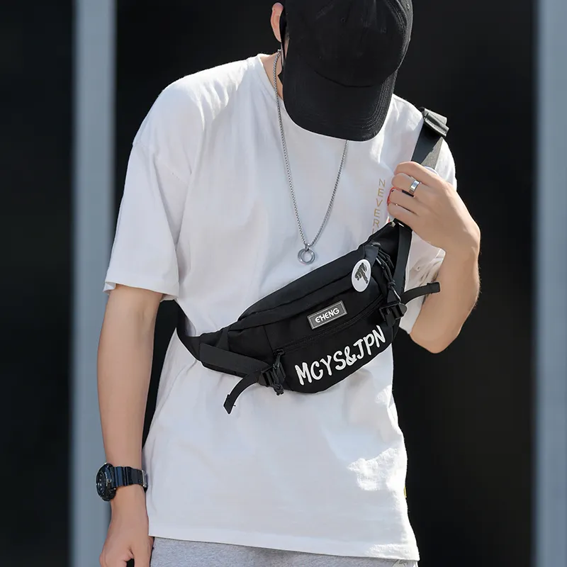 Yohji Kimura Sling Bags Black With White Logo-7