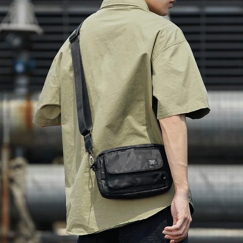 Yohji Kimura Oxford Crossbody Bags Men's Black/Camouflage Black-9