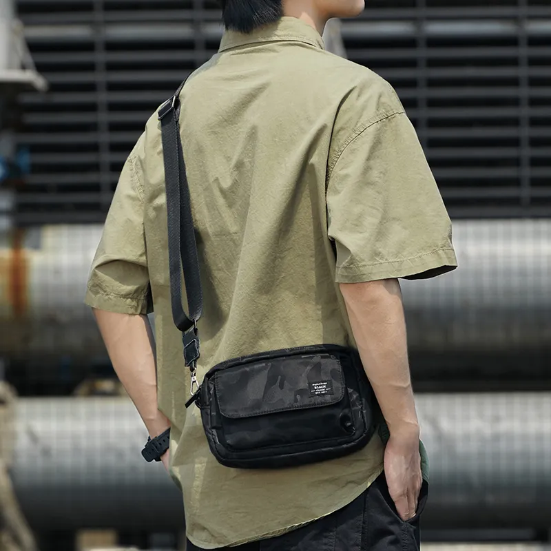 Yohji Kimura Oxford Crossbody Bags Men's Black/Camouflage Black-10