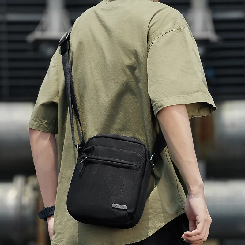 Yohji Kimura Oxford Shoulder Bag, Crossbody Bag Regular Unisex Black-6