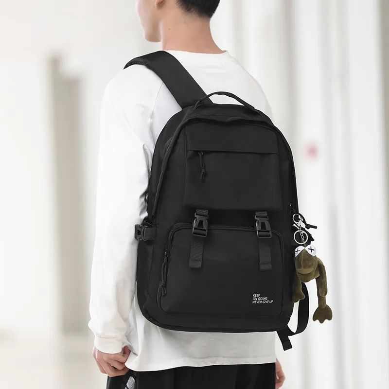 Yohji Kimura Oxford Backpack Regular Unisex Burgundy/Black/Light Khaki-5