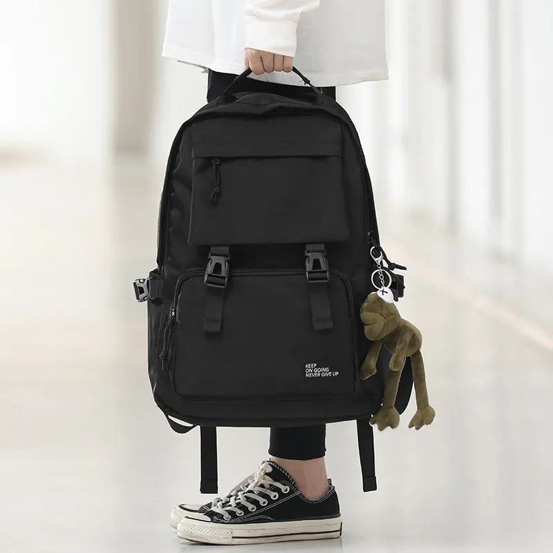 Yohji Kimura Oxford Backpack Regular Unisex Burgundy/Black/Light Khaki-12