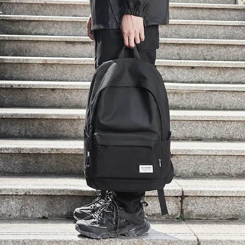 Yohji Kimura Oxford Backpack Unisex Gray/Navy Blue/Black-15