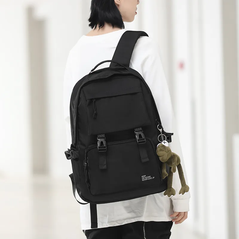 Yohji Kimura Oxford Backpack Regular Unisex Burgundy/Black/Light Khaki-13