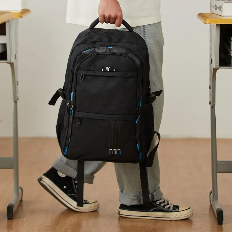 Yohji Kimura Oxford Backpack Regular Men's Navy Blue/Blue Black-6