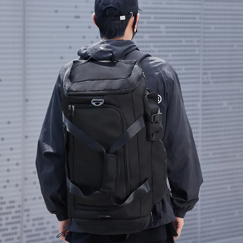 Yohji Kimura Oxford Luggage Bag Travel Bag Backpack Unisex Black-7