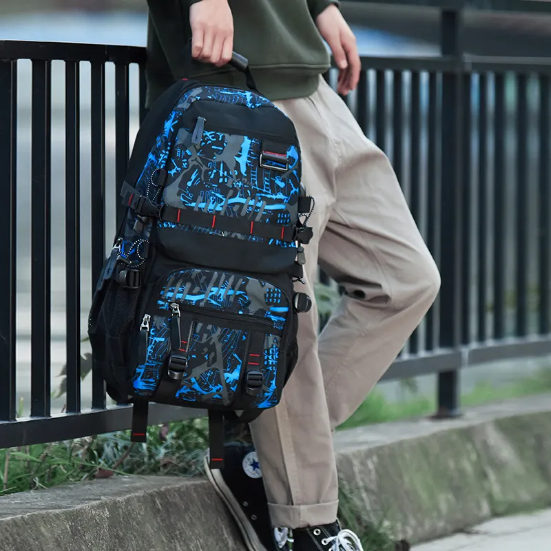 Yohji Kimura Backpacks Blue Gray-4