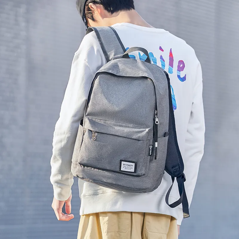 Yohji Kimura Oxford Backpack Unisex Gray/Navy Blue/Black-28
