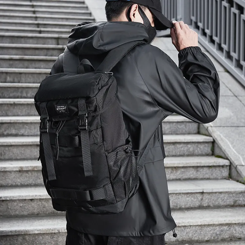 Yohji Kimura Oxford Backpack Men's Black-6