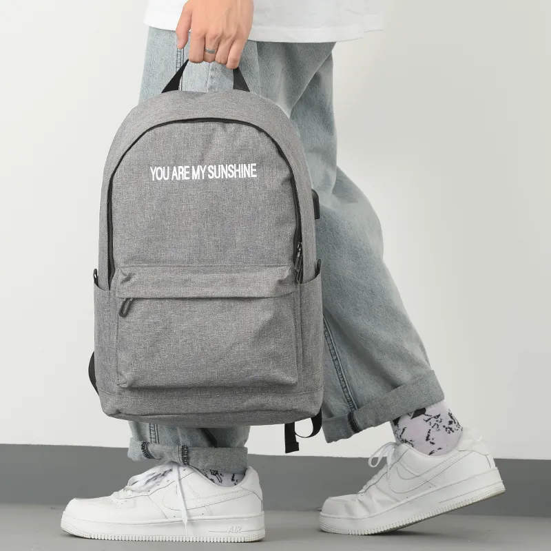 Yohji Kimura Oxford Backpack Medium Size Unisex Black/Gray-7