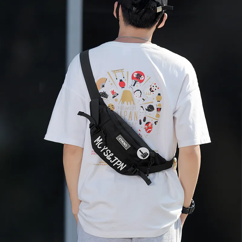 Yohji Kimura Sling Bags Black With White Logo-6