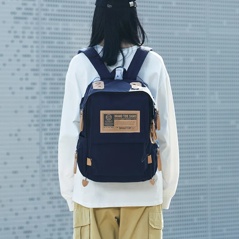 Yohji Kimura Oxford Backpack Regular Unisex Red/Gray/Navy Blue/Black-22