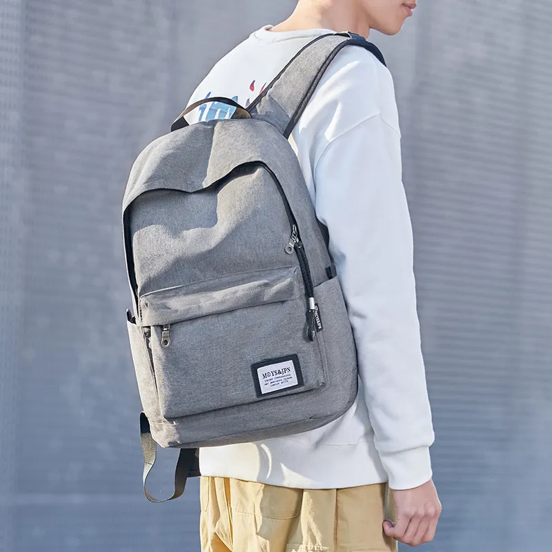 Yohji Kimura Oxford Backpack Unisex Gray/Navy Blue/Black-48